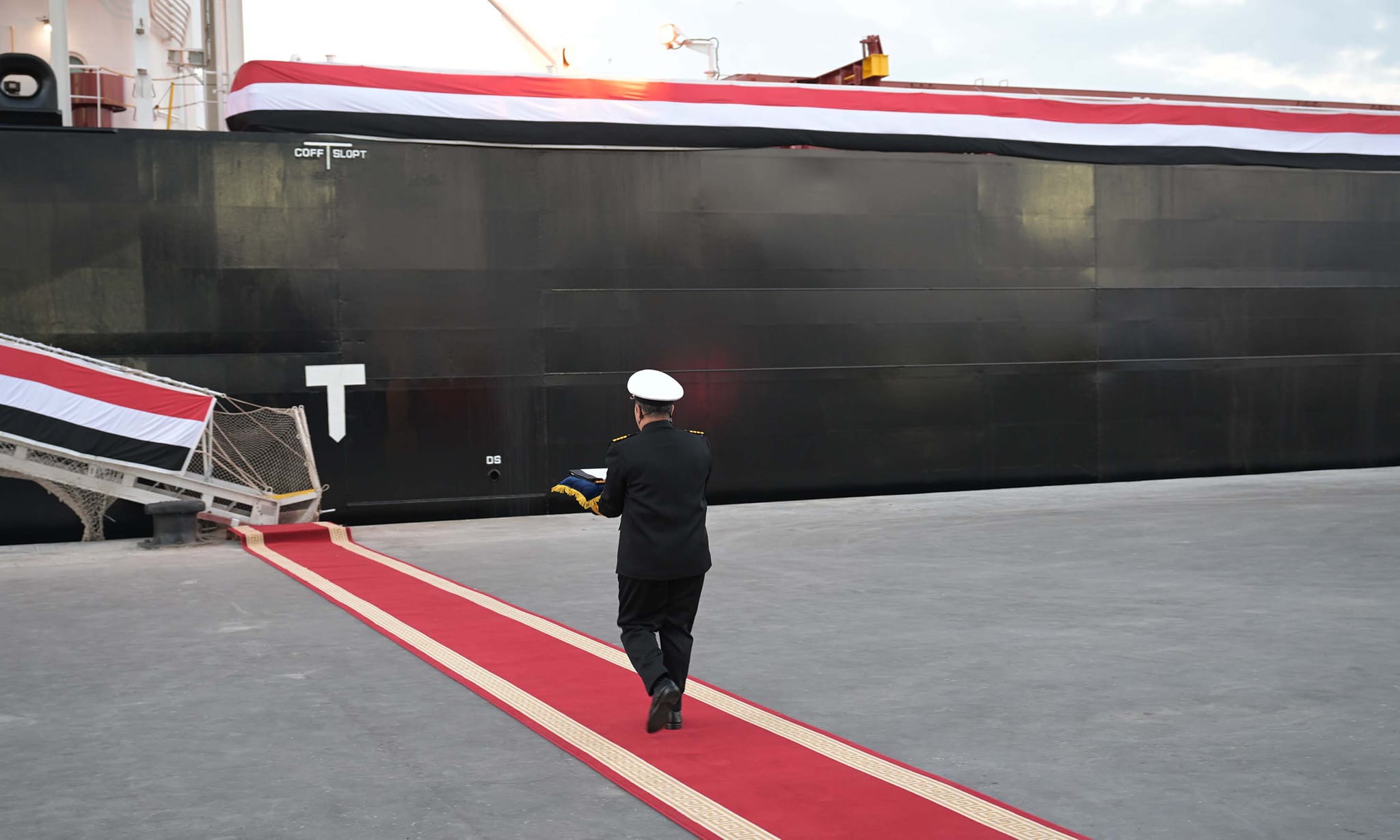 May be an image of 1 person, submarine and the Panama Canal